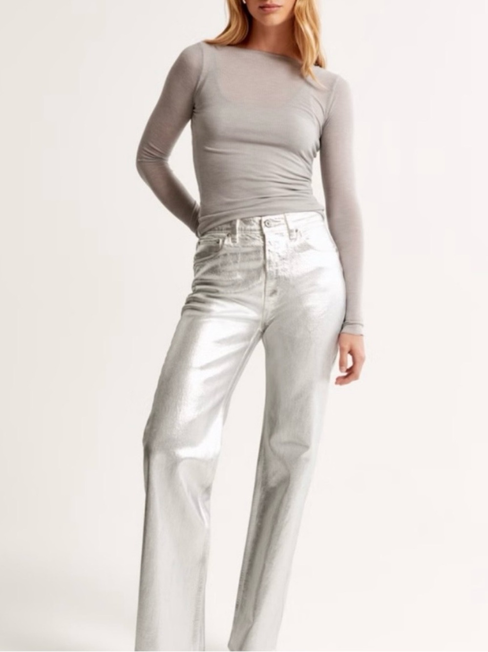 Abercrombie silver jeans